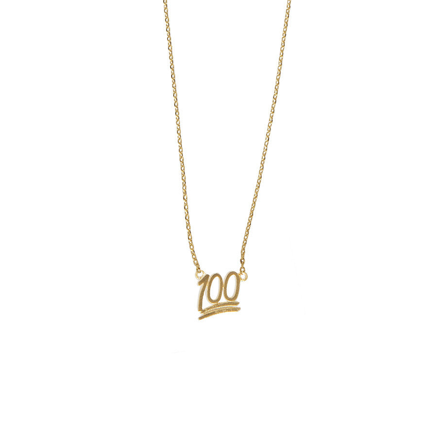 100% Emoji Gold Necklace