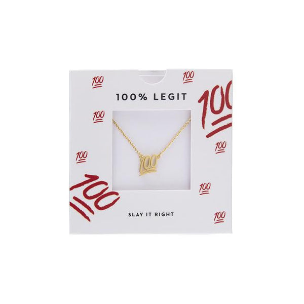 100% Emoji Gold Necklace