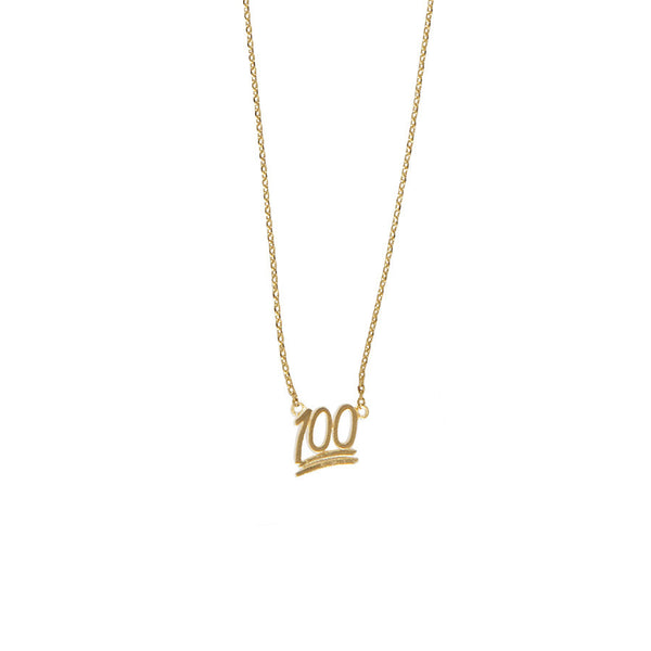 100% Emoji Gold Necklace