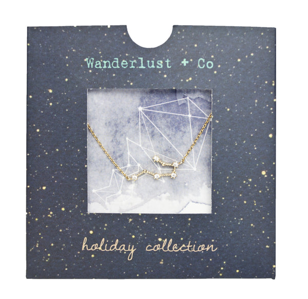 Aquarius Cosmic Gold Necklace