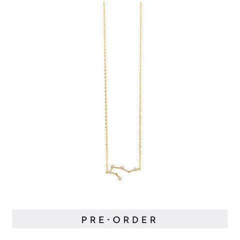 Aquarius Cosmic Gold Necklace