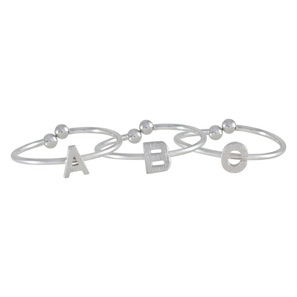 Alphabet Silver Ring - Wanderlust + Co