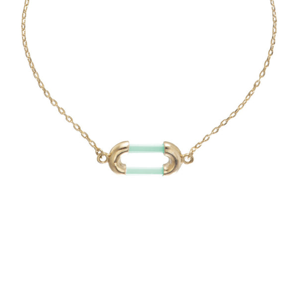 Aria Gold & Mint Bracelet - Wanderlust + Co