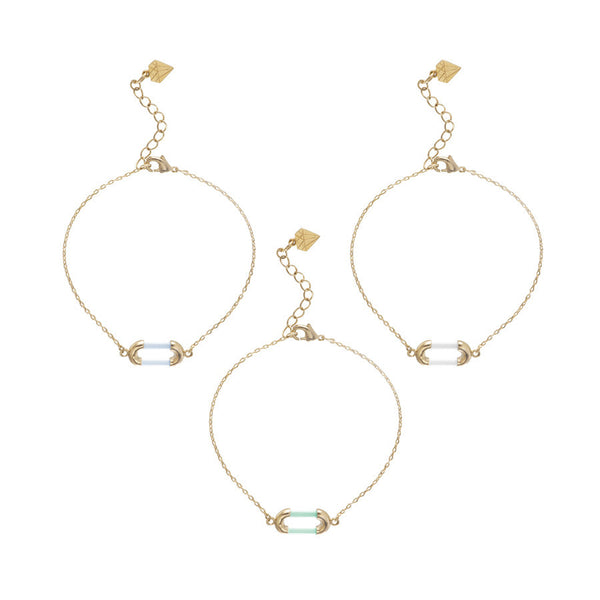 Aria Gold & Blue Bracelet - Wanderlust + Co