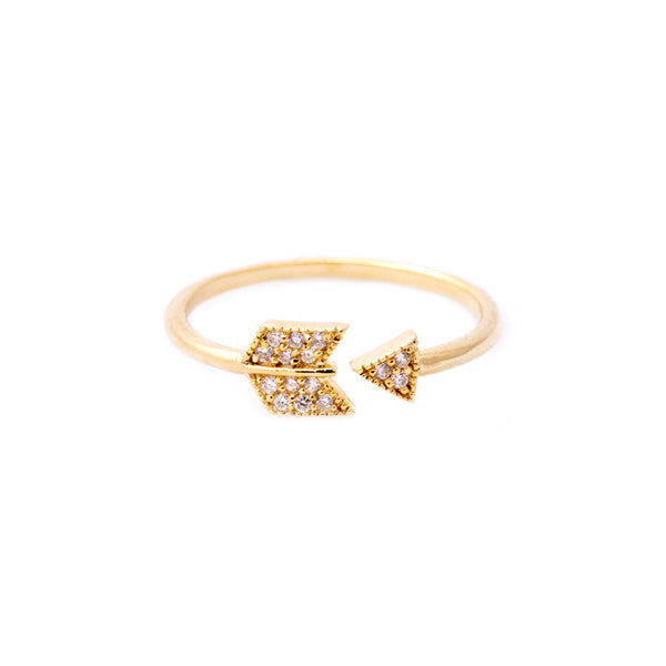 Arrow Crystal Gold Ring