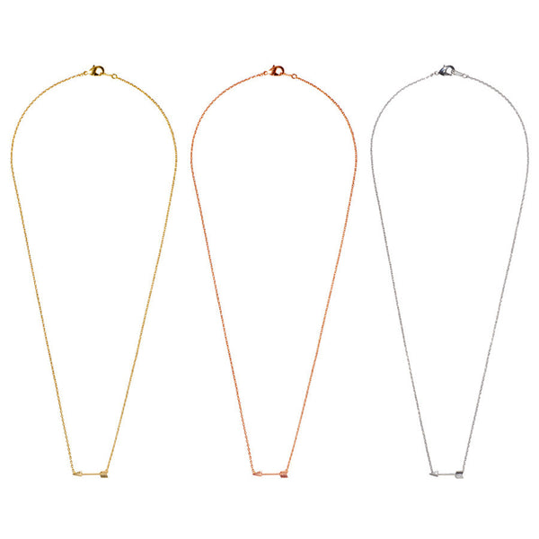 Arrow Rose Gold Necklace - Wanderlust + Co