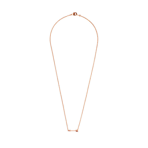 Arrow Rose Gold Necklace - Wanderlust + Co