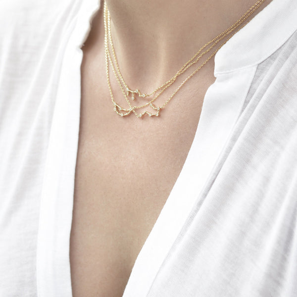 Aquarius Cosmic Gold Necklace